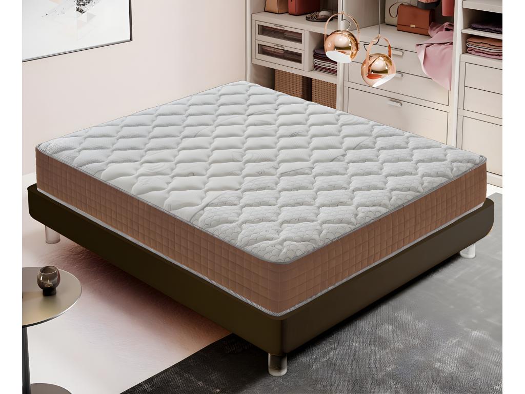 Matelas 1600 ressorts ensachés et mousse à mémoire à 9 zones - 25cm de hauteur 160x200 cm QQTH86647