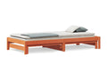 Lit de jour et lit gigogne sans matelas cire marron 80x200 cm VRUN24782