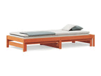 Lit de jour et lit gigogne sans matelas cire marron 80x200 cm VRUN24782