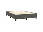 Sommier à lit et matelas Gris foncé 140x200 Velours CKZV53838