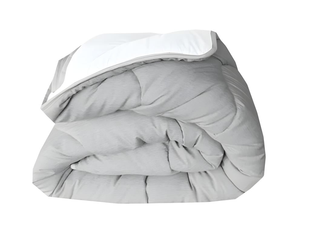 ABEIL Couette tempérée BICOLORE 220x240cm - Blanc Gris chine CBPK27047
