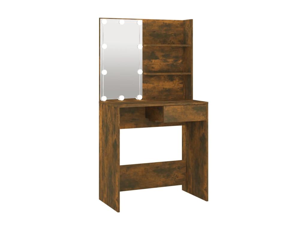 Coiffeuse table de maquillage beige 74,5x40x141 cm 02 0006284 ZHXB57853