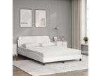 Lit avec matelas blanc 120x200 cm similicuir XUKT33033