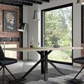 Lysvia - Table 200cm Industrielle Effet Chêne Pied Central MKBJ53955