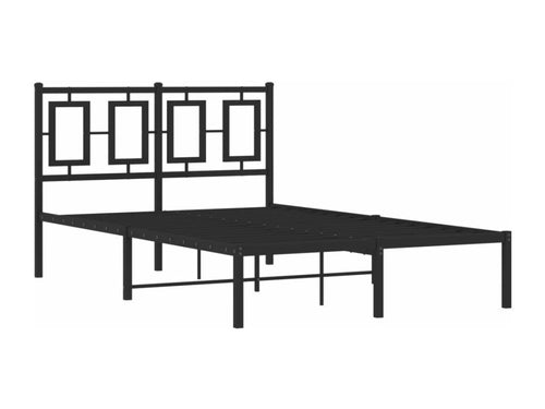 Cadre de lit métal avec tête de lit noir 120x190 NZFB06973