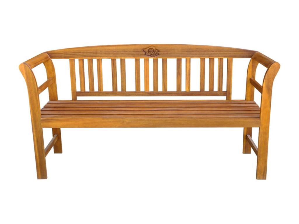 Banc de jardin meuble bois marron 157x45x82.5 cm 02 0011457 BKWA44152