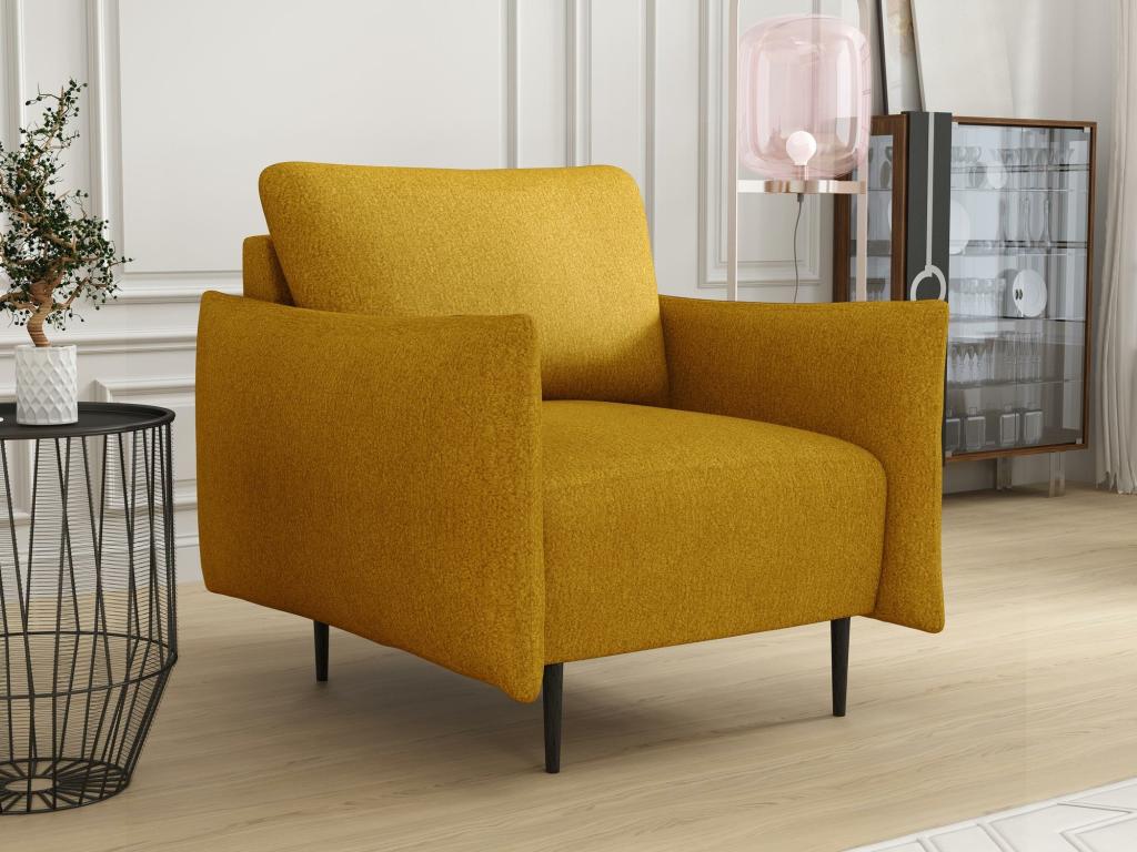Fauteuil Lysvia 225 Jaune 85x90x98cm Tapisserie Pieds Métal FYXD63952