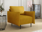 Fauteuil Lysvia 225 Jaune 85x90x98cm Tapisserie Pieds Métal FYXD63952