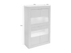 Vitrine Lysvia - LEDs - 4 portes - Blanc laqué AJCR80913
