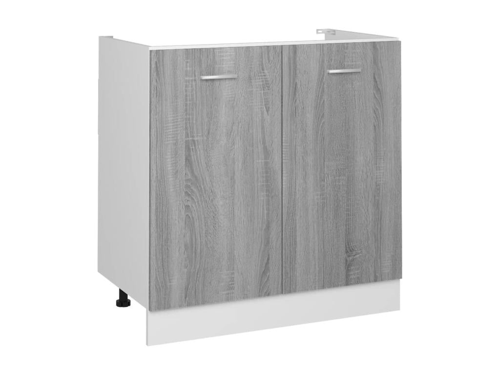 Armoire de plancher d'évier gris 80x46x81.5 cm XAID45048