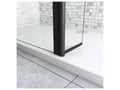 Paroi de douche à l'italienne avec retour pivotant 70 40x200cm avec barre de fixation 90cm en carré - Noir Mat - 8mm verre anticalcaire TLDO39330