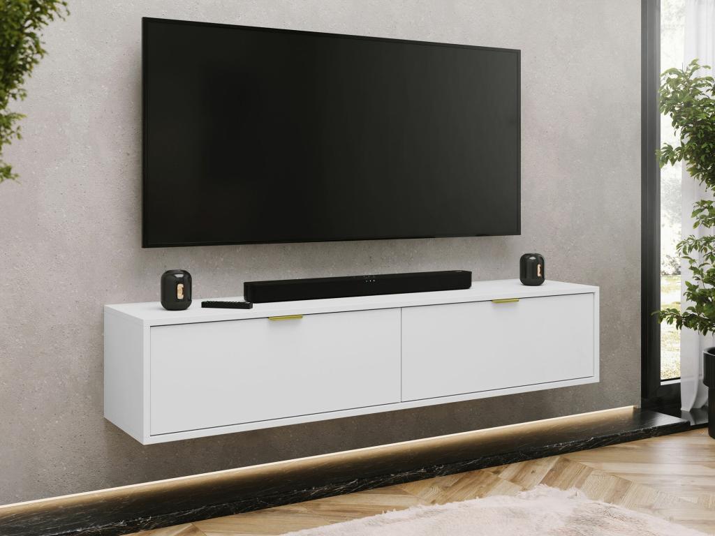 Meuble TV Lysvia 101 Blanc 175x35x33cm YJKZ15182