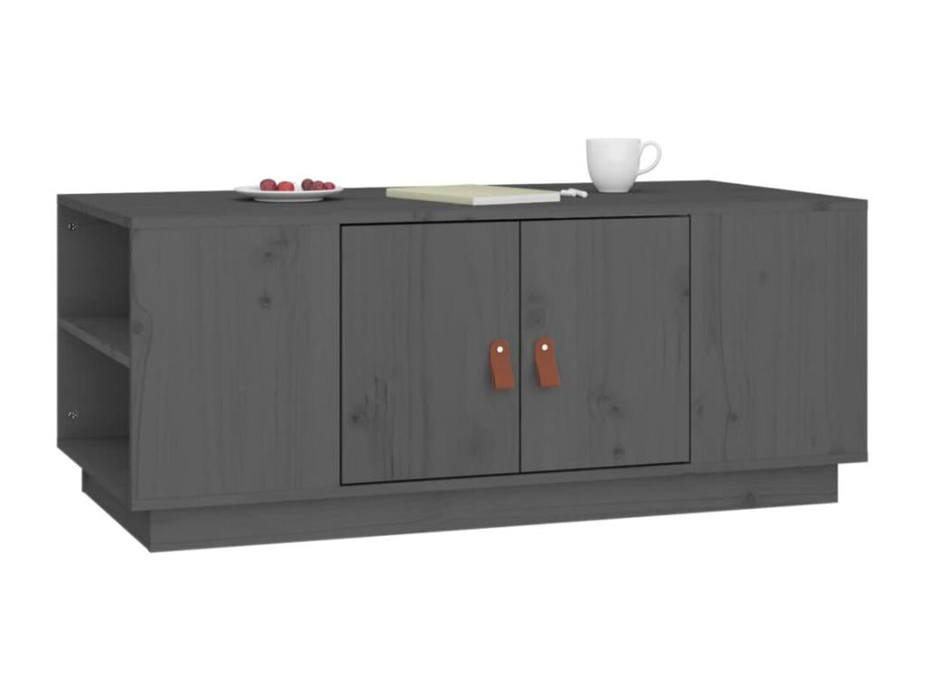 Table basse Gris 100x50x41 cm Bois massif de pin KNVA12291
