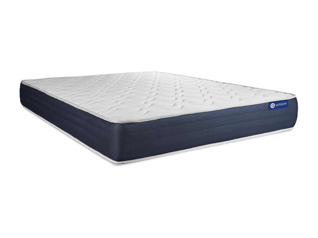 Ensemble matelas Latex et Mémoire de forme Lysvia SLEEP 140x200 5zones de confort sommier Lysvia blanc ULWN16981