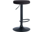 Tabouret de bar - Velours / Métal - Noir - Lysvia JXXJ28291