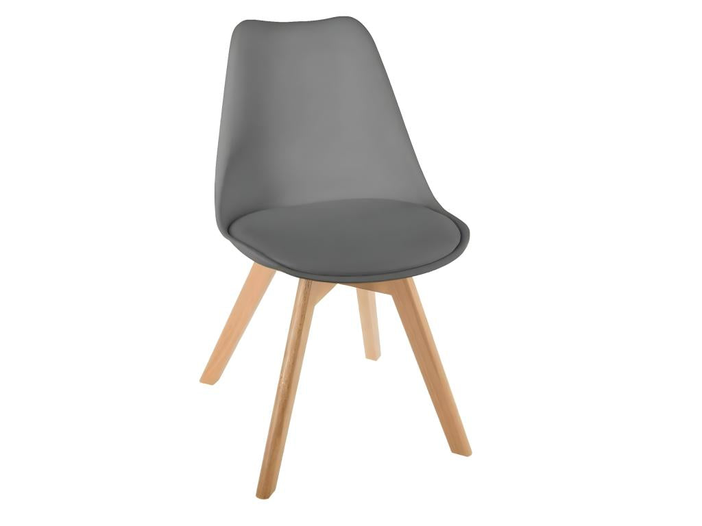 Lot de 4 Chaises de salle à manger en polypropylène Gris Foncé - Longueur 82 x Profondeur 52 x Hauteur 48 cm ZKBF48988