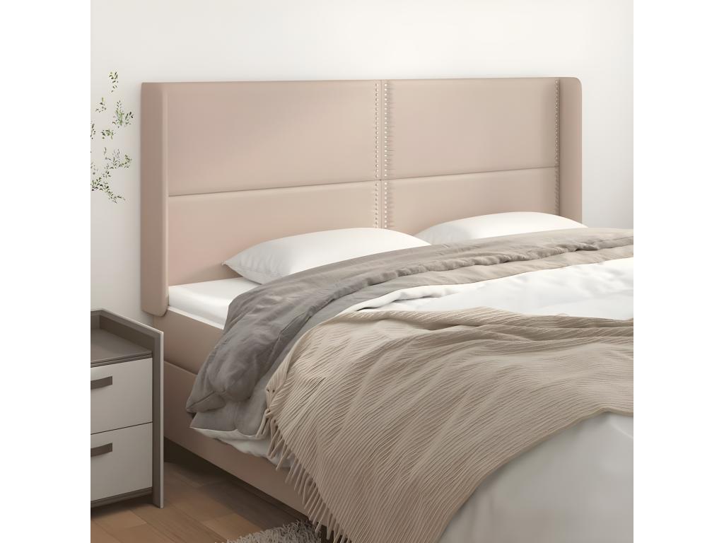 Tête de lit avec oreilles Cappuccino 163x16x118/128 cm EPFD64089