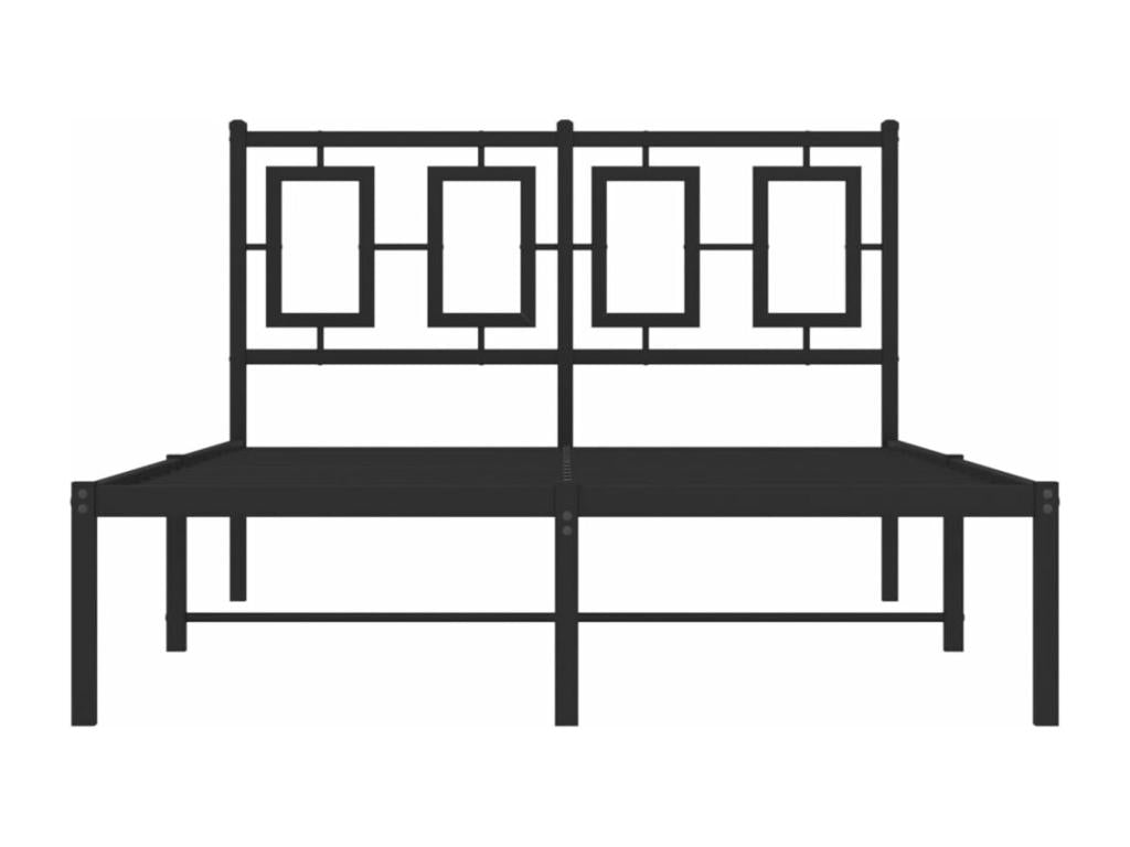 Cadre de lit métal avec tête de lit noir 120x190 NZFB06973