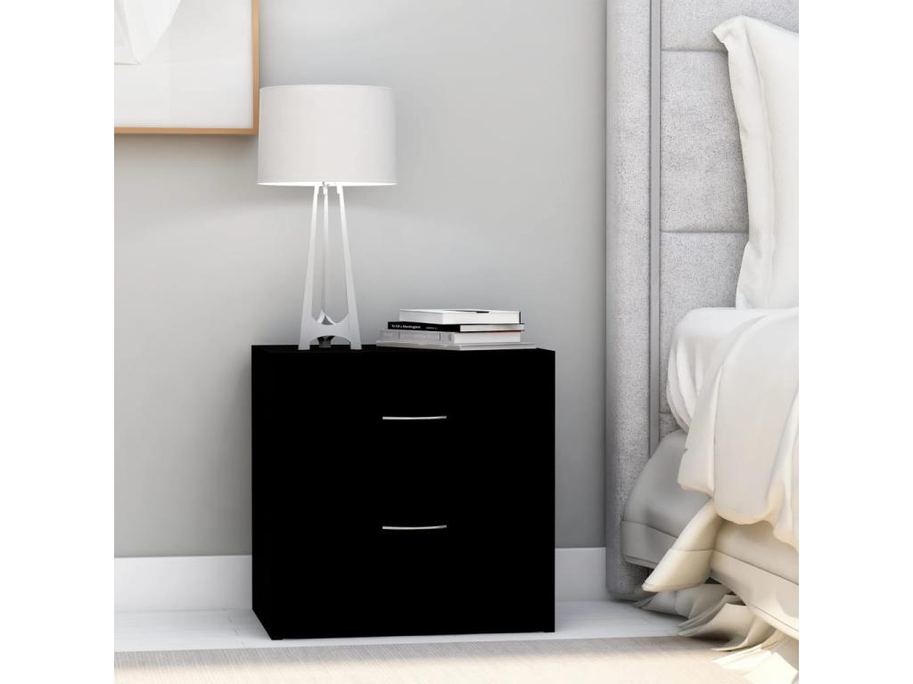 Table de chevet Noir 40x30x40 cm Aggloméré LCPX03613