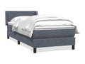 Sommier à Lysvia de lit et matelas gris foncé 90x210 cm velours IZBN68812