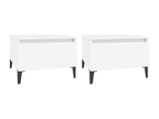 Tables d'appoint 2 pièces Blanc 50x46x35 cm Bois d'ingénierie LVKD73246