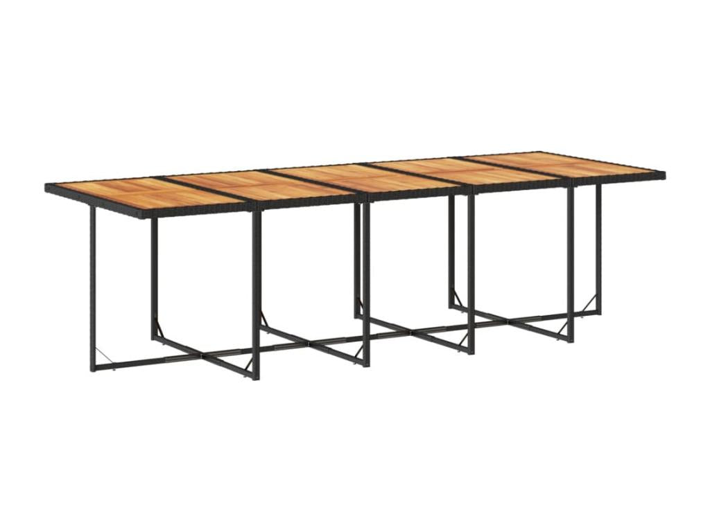 Ensemble à manger de jardin 15 pcs coussins noir résine tressée PYJS10855