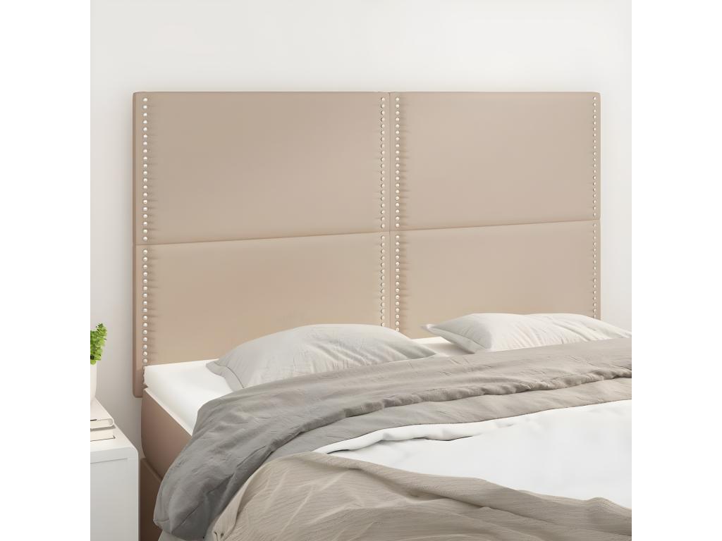 Têtes de lit 4 pcs Cappuccino 72x5x78/88 cm Similicuir ZUYN90177