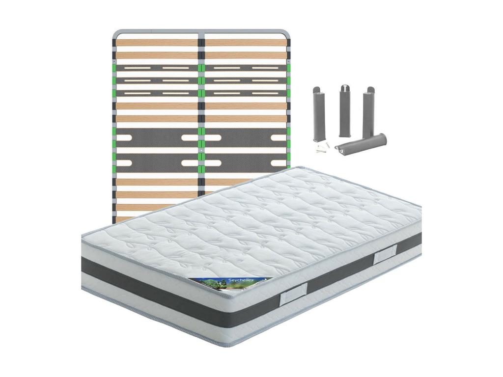 Elariva - Pack Matelas 140x190 Pieds IKFU02159