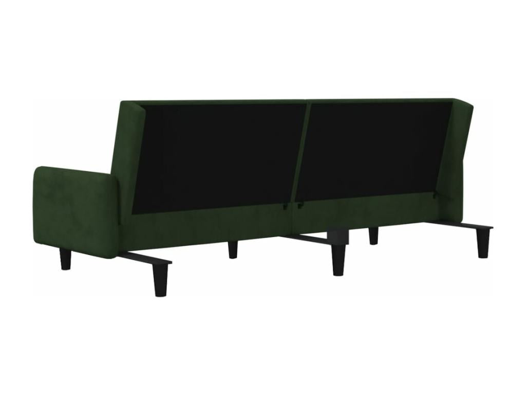 Canapé-lit à 2 places vert foncé velours DJGK78361