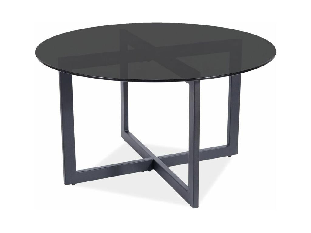 Table basse ronde - - D 80 x H 42 cm - Noir QHAW45166