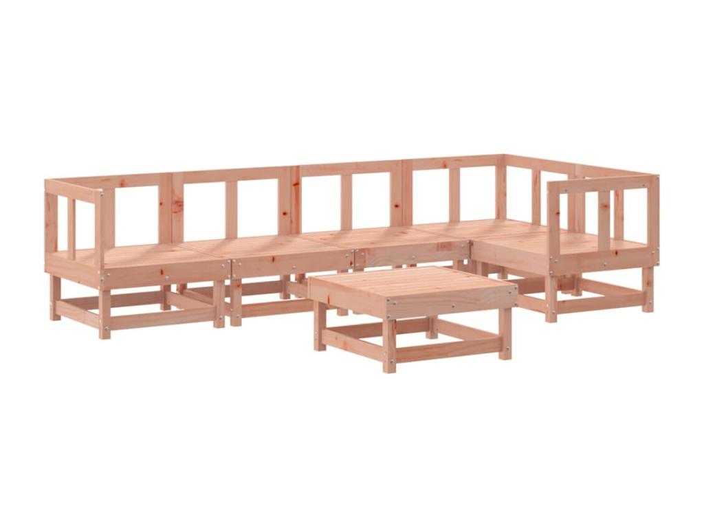 Salon de jardin 6 pcs bois massif Lysvia UHRZ80109