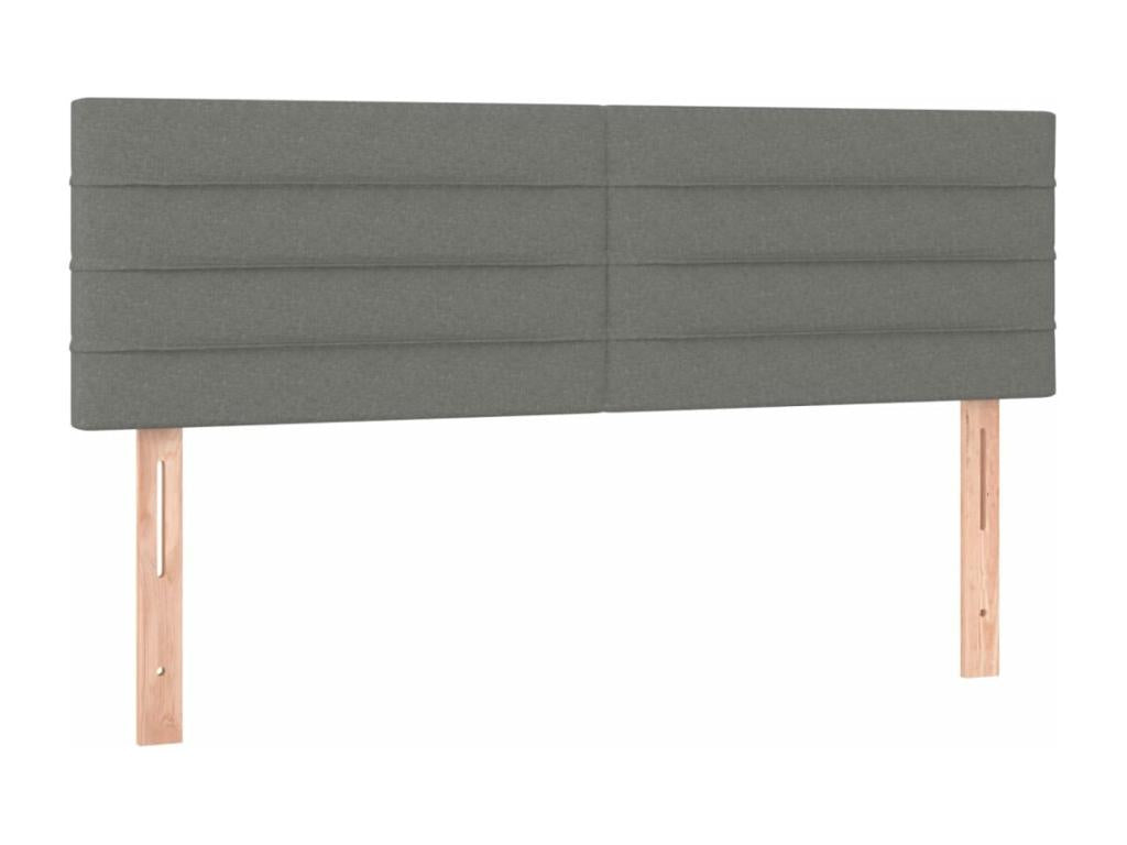 Sommier à Lysvia de lit et matelas et LED Gris foncé 140x190 cm SPOF03611