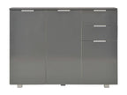 Buffet Gris brillant 107x35x80,5 cm BECU60710