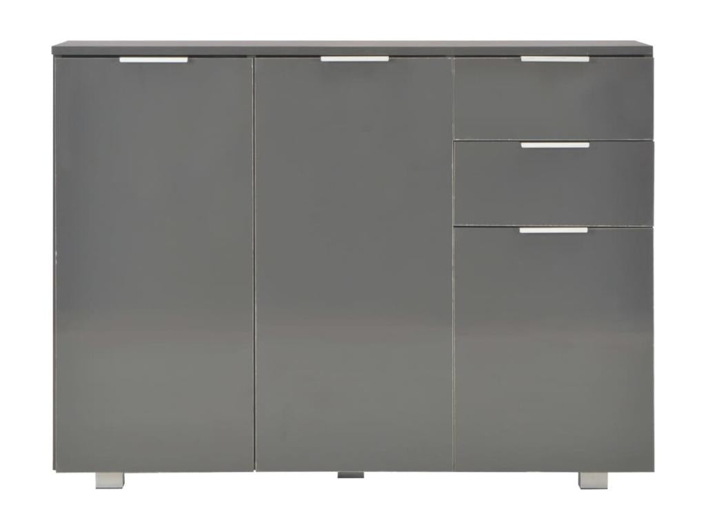 Buffet Gris brillant 107x35x80,5 cm BECU60710