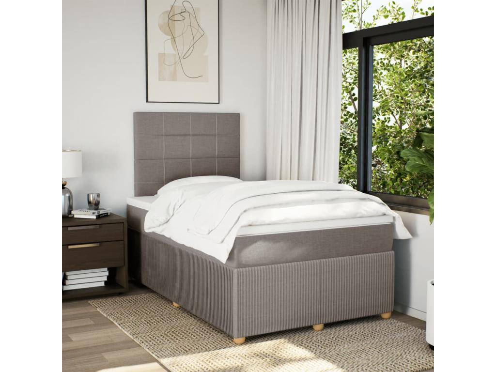 Sommier à de lit avec matelas 120x190 cm tissu FRZX24358
