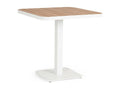 Table de jardin carrée en métal blanc L78 2 personnes - Elariva RFJL32838