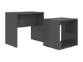 Ensemble de tables basses Gris brillant 48x30x45 ZKPL07959