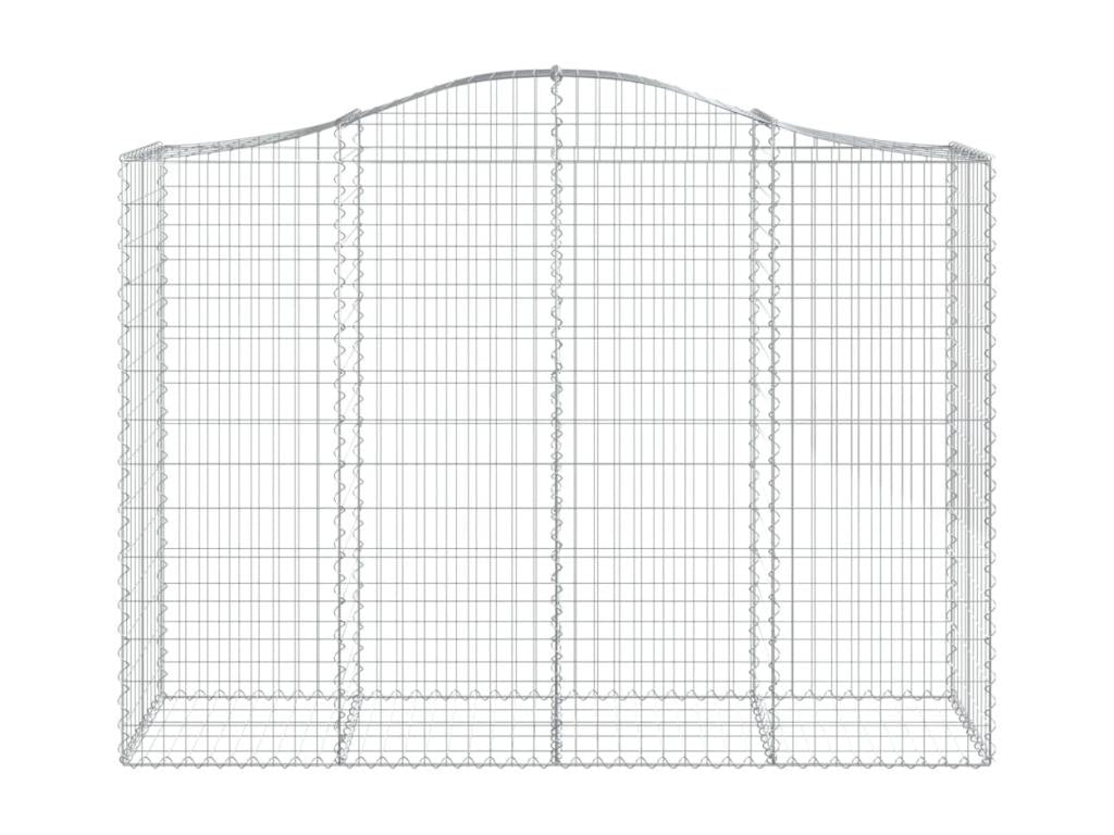 Paniers à gabions arqués 2 pcs 200x50x140-160 Fer galvanisé UGMD13154
