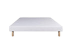 Ensemble Matelas Organic 24 cm mousses haute densité ferme face été/hiver sommier blanc ep 13cm oreiller couette 140x200cm IUTW06694