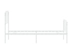 Cadre de lit métal sans matelas avec pied de lit blanc 75x190cm UXDP23322