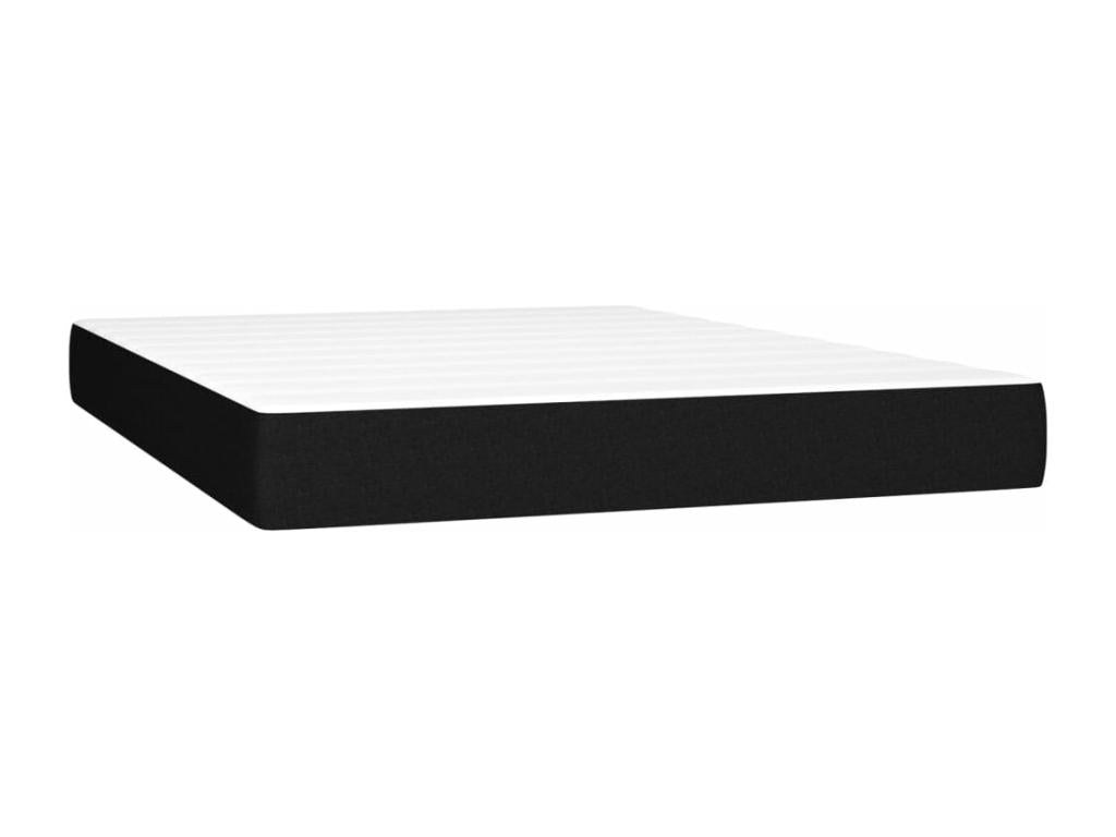 Sommier à Lysvia de lit avec matelas LED Noir 140x190 Tissu MXXL39519
