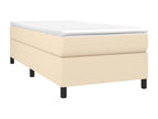 Cadre de lit sans matelas crème 90x200 cm tissu AQZJ39698